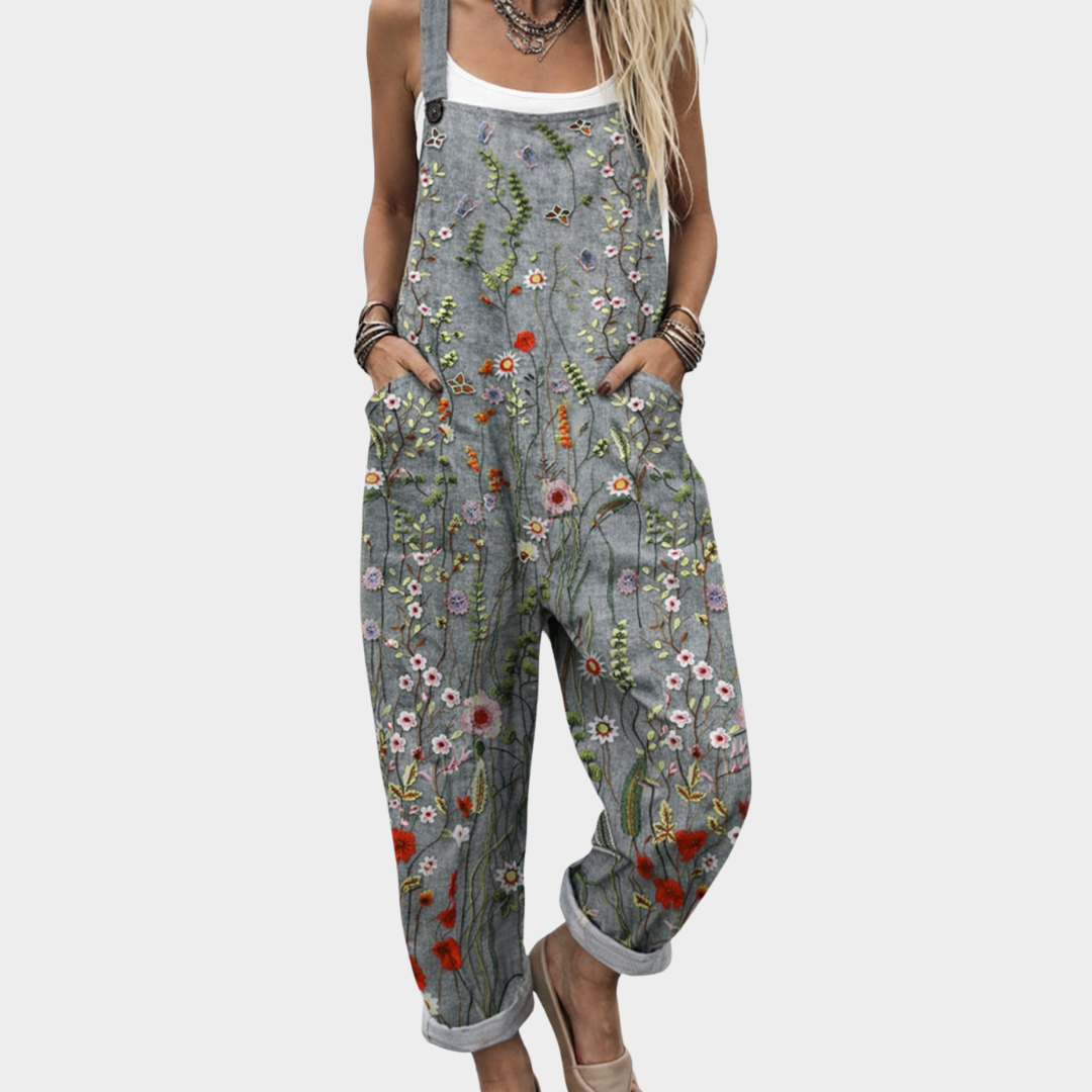 Grey / Floral / 5XL